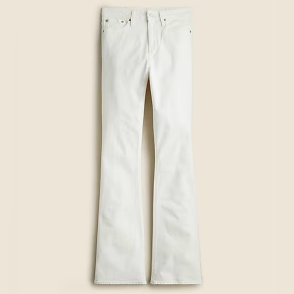 J. Crew Women’s Skinny Flare In White Wash Perfecting Pockets BO801 Size 37 NWT - Picture 2 of 6